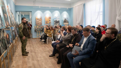 Сотрудники ВУЦ приняли участие в открытии передвижной фотовыставки «Добровольцы: сила веры» 